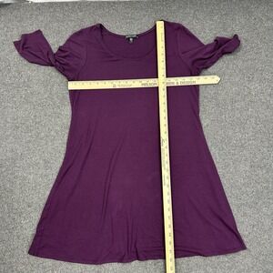 Eileen Fisher Women Knit A-Line Dress Plum Short Sleeve S